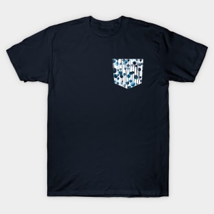 Pocket- grafitti dots blue T-Shirt